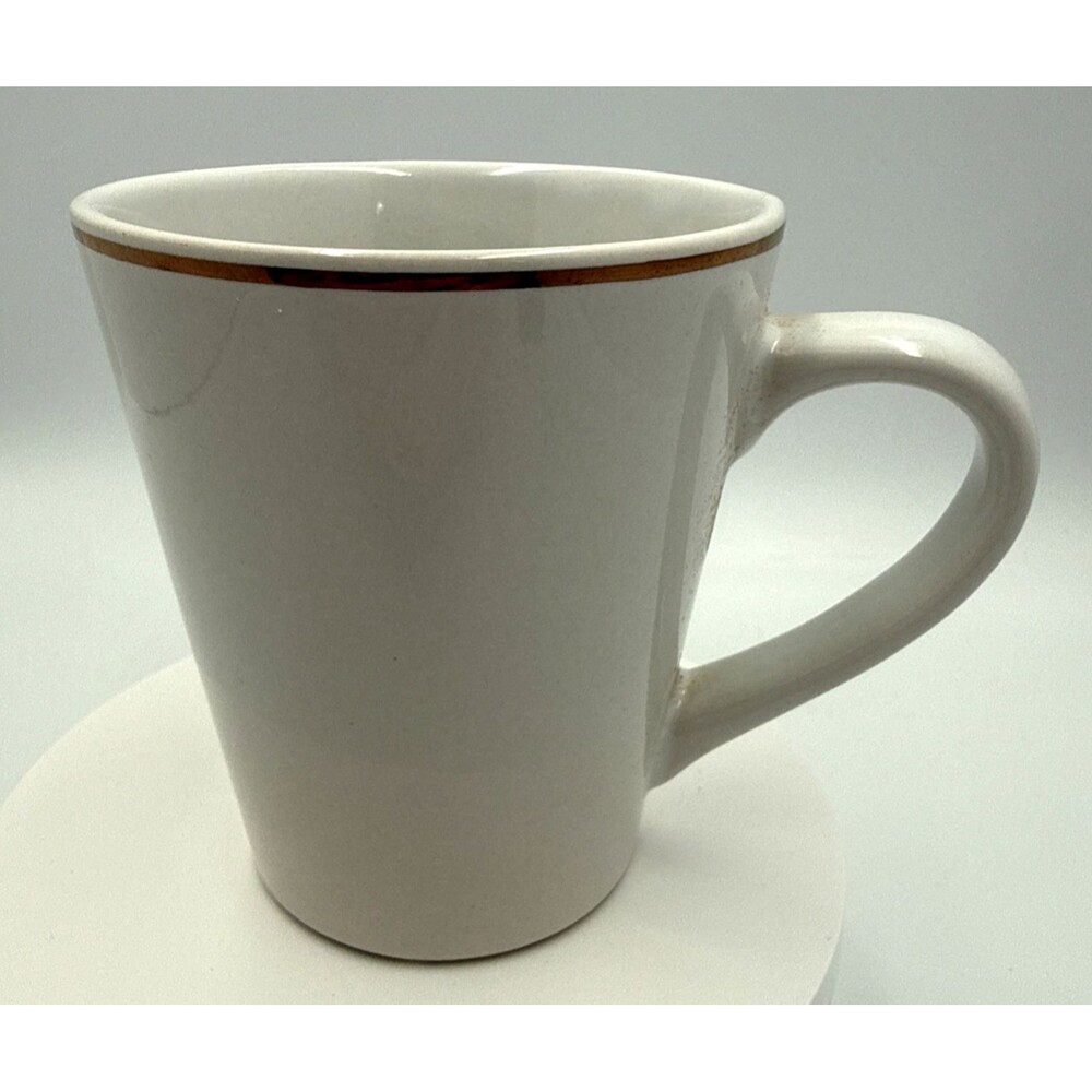 Royal Norfolk Coffee Mug One White W/Gold Trim, 10 Oz. Greenbrier International